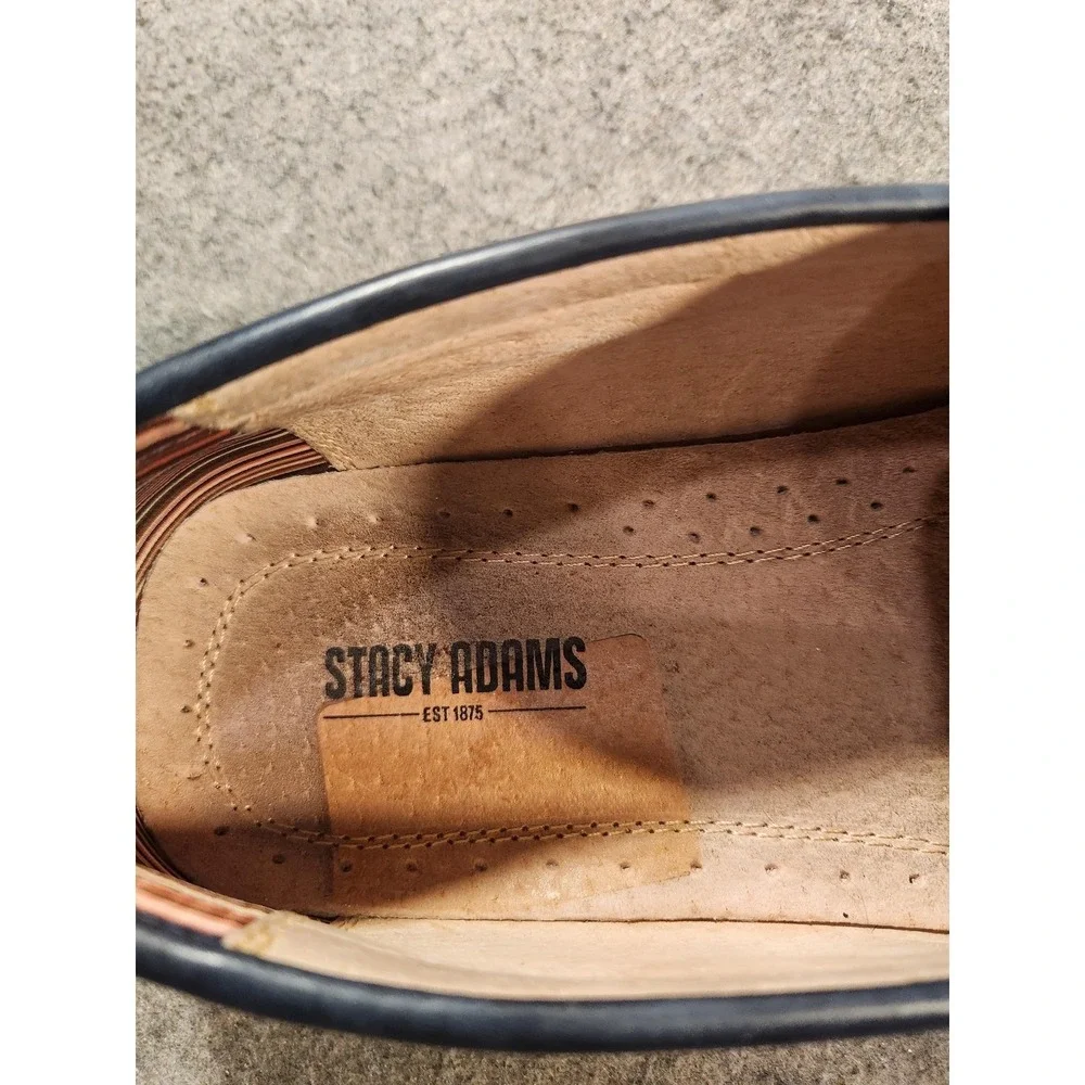 Stacy Adams Shoes Mens Size‎ 10 Blue Synthetic Slip On Loafers Casual 25460-410